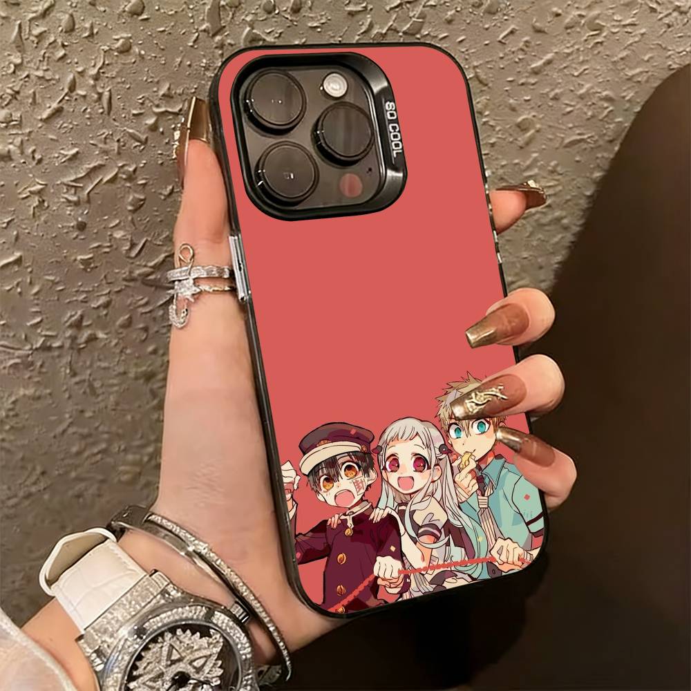 

Toilet-Bound Hanako-kun Cute Phone Case For iPhone 17,16,15,14,13,12,11 Plus,Pro Max,XS,Colorful Silver Phone case Funda Cover iPhone17air