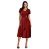Trendy Plus Size Summer Vogue Sexy Asymmetric Hem V Neck Mini Dress For Fashion Forward Women