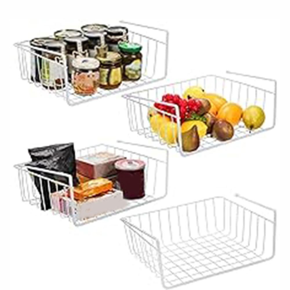 Hanging Baskets Kitchen Storage No-Drill Organizer Compact Design