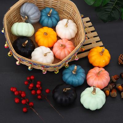 Ornements de Citrouille de Simulation d'Halloween Orange Multicolore Modèle de Citrouille Artificielle Pour Thanksgiving Fête d'Halloween Décoration de Maison