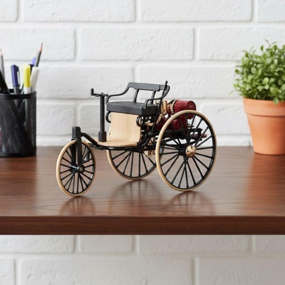 Samochód Klasyczny Karl Benz Patent-Motorwagen1886/1893 Model 1:12 Odlewanych ciśnieniowo (Opcja 2)