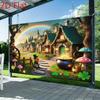 2D St. Patrick's Day Backdrop Leprechaun Village Rainbow Photography Background Banner