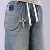Punk Style Double-Layer Cross Pendant Metal Chain: Versatile European & American Hip Hop Pants Accessory