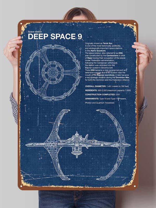 Klassische Filmplakate Star Treks Metallschilder Schlafzimmerdekoration Wohnzimmerdekor Männer Benutzerdefinierte Blechschilder für Wandkunst Dekoration