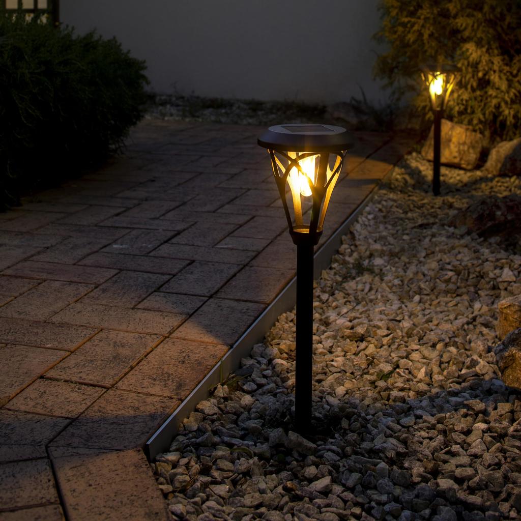 Takasho Solar Akari Classic Path Fleur Outdoor Garden Automatic Retro Stainless Steel and Light, Light, Brown, Light, Waterproof, Turn-On, Light,