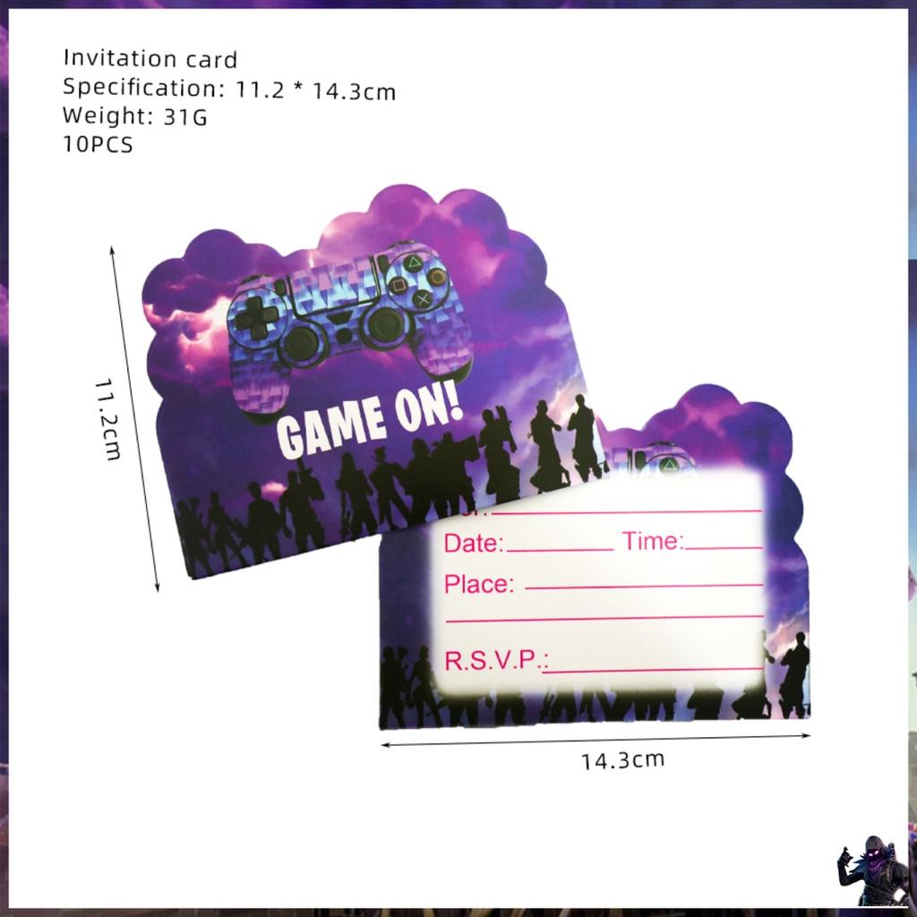 Shooting Game Fortnition Birthday Party Decoration Plate Cup Cartoon Alpaca Llama Foil Globos Baby Shower Kids Party Supplies