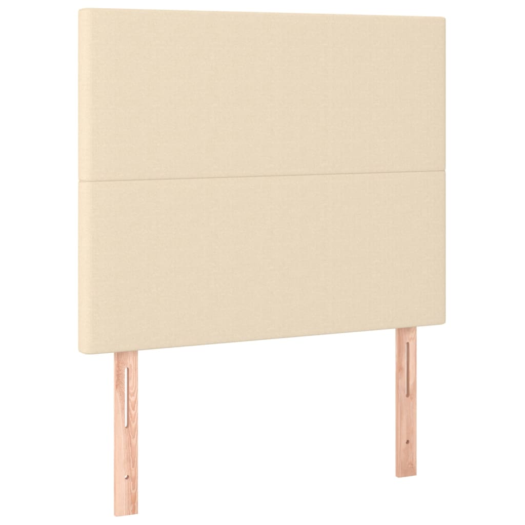 Vidaxl Zagłówek Do Łóżka Z Led, Kremowy, 80X5X118/128 Cm, Tkanina