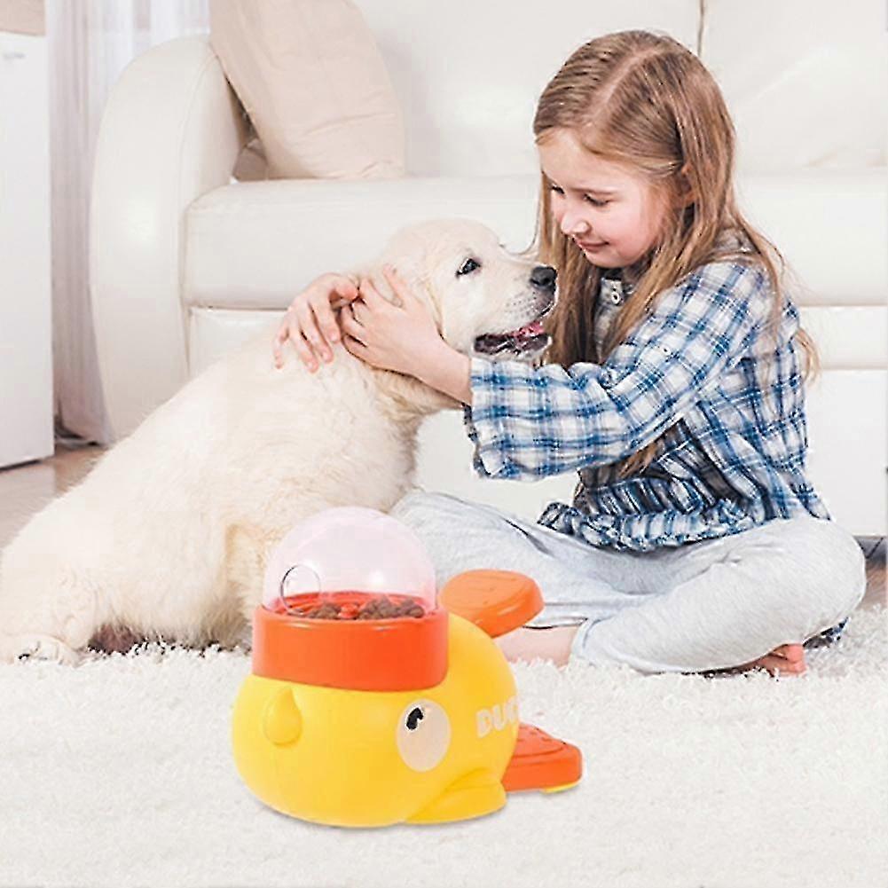 Cartoon Yellow Duck Pet Feeding Machine Large Capacity Feeder Pet NEW C
