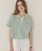 OURHOPE Sorbet Stripe Pique T-Shirt - White