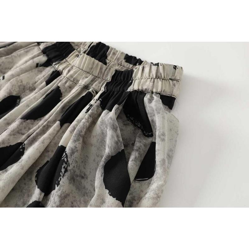 Spring and Summer Silk Cropped Pants for Women