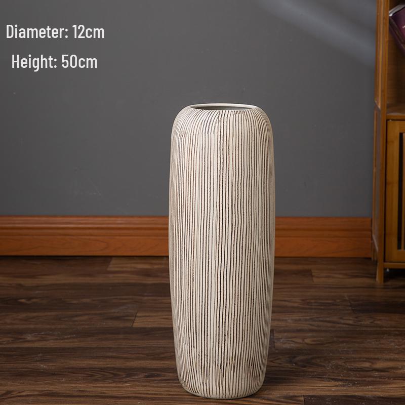 Ceramic Floor Vase for Living Room Dried Flower Arrangement - New Chinese Style Home Decor