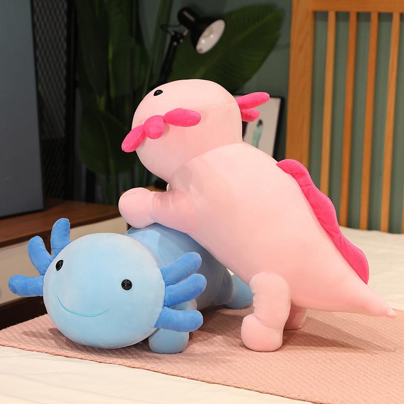Soft Big Salamander Pillow Colorful Salamander Plush Toys Cartoon Salamander Doll Animal Bed Bolster Girlfriend Sleep Pillow