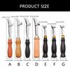 Wood Handle Leather Edging Creaser Tool Adjustable Leather Skiving Working Tool for Leather Craft 0.5mm 1.2mm 1.5mm