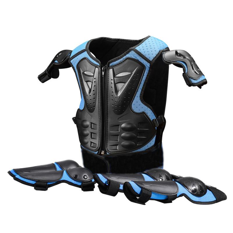 Youth Children Motocross Body Protective gear Vest armor ATV Dirt Bike suits Chest Spine Knee Elbow Guard Sports Equipment