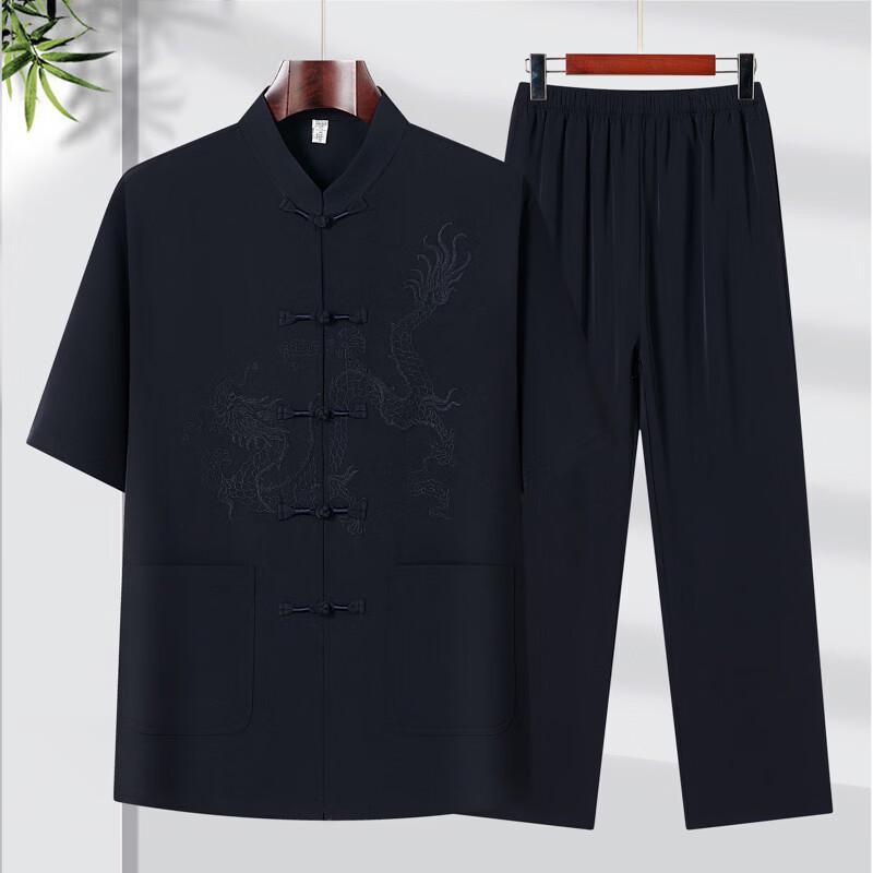 RED DRAGONFLY Men's New Chinese Style Summer Tang Suit Set