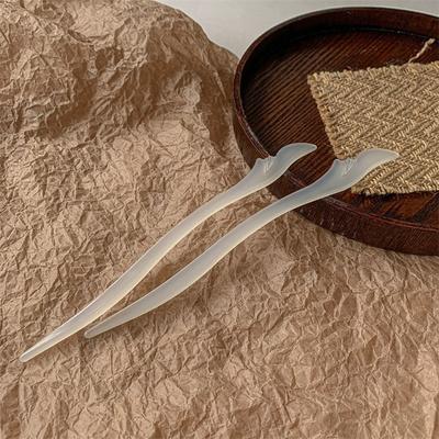 Hanfu Love Between Fairy and Devil Disk Hair Imitation White Jade Hair Stick Chinese Style Hair Fork Hairpin Hair Accessories