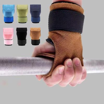 No Finger Hole Hand Grips Cowhide Palm Protector Crossfit Accessories For Pull Up Weightlifting Kettlebells Gymnastics Workout