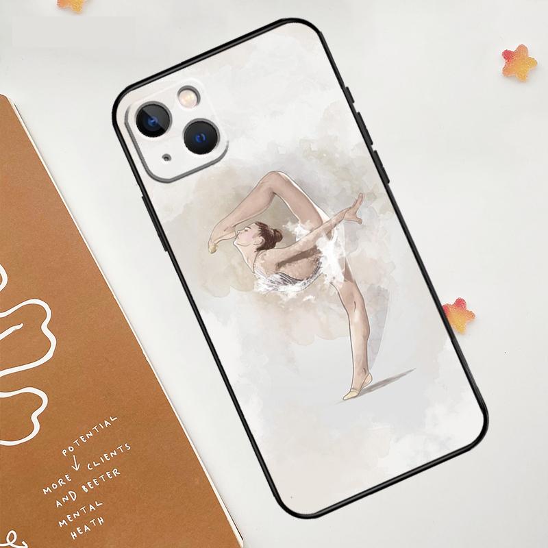 Love Gymnastics Case For iPhone 13 12 11 14 15 16 Pro Max Mini XR XS X Plus Silicone Bumper Cover Capa