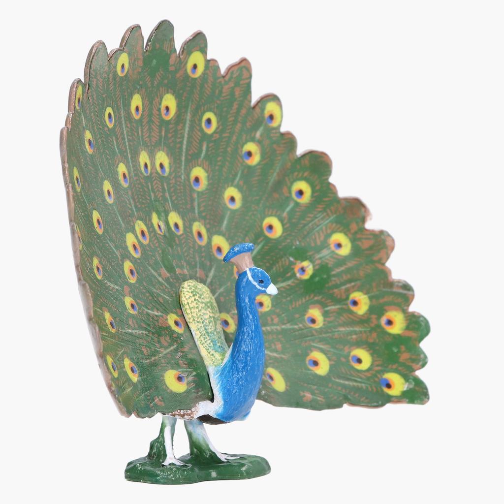 Simulation Peacock Model Simulated Lifelike Birds Peacock Animal Vinyl Model Decorative Ornament Gift