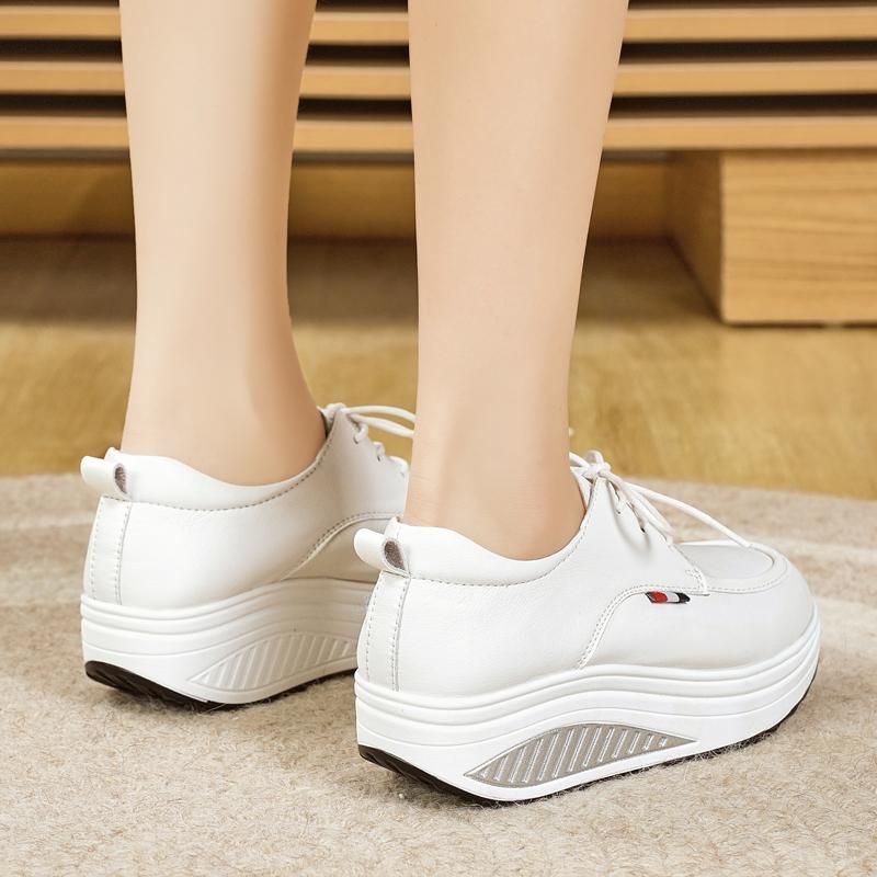 Fashion Fashion Round Head Comfortable Breathable Women's Walking Shoes Spring and Autumn New Lace-up Non-slip Casual Sports Shoes