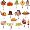 Thanksgiving Easy-Pull Buckle Embroidery Cloth Sticker Id Clip Decorative Pumpkin Patch Sticker Autumn Harvest Embroidery Post