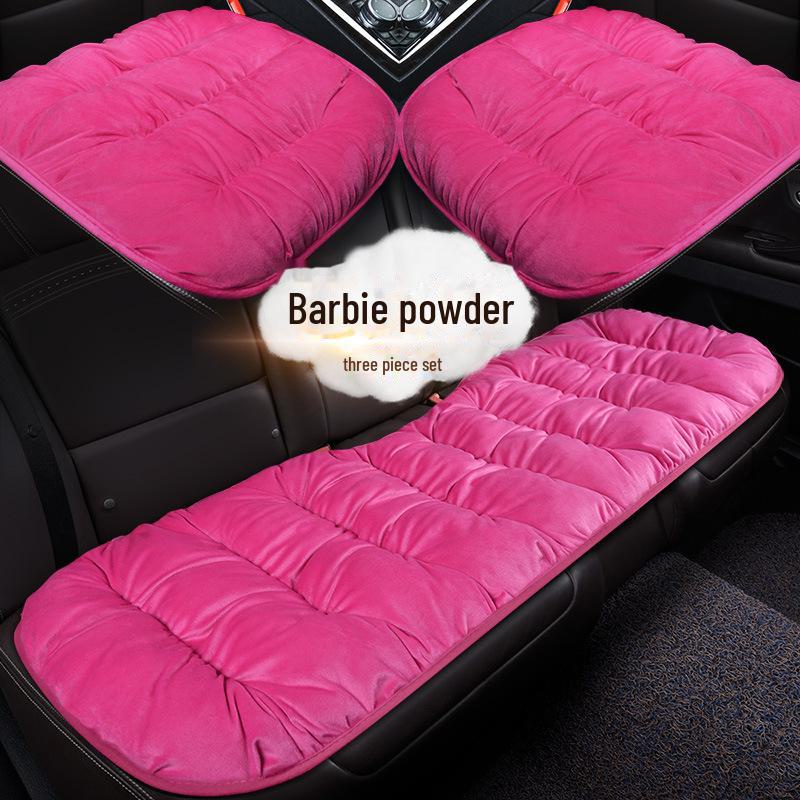 Pernă mică de flanel pentru scaun auto din trei piese pentru toate anotimpurile - pe jumătate înfășurată pentru vară, anti-alunecare și fără legare.