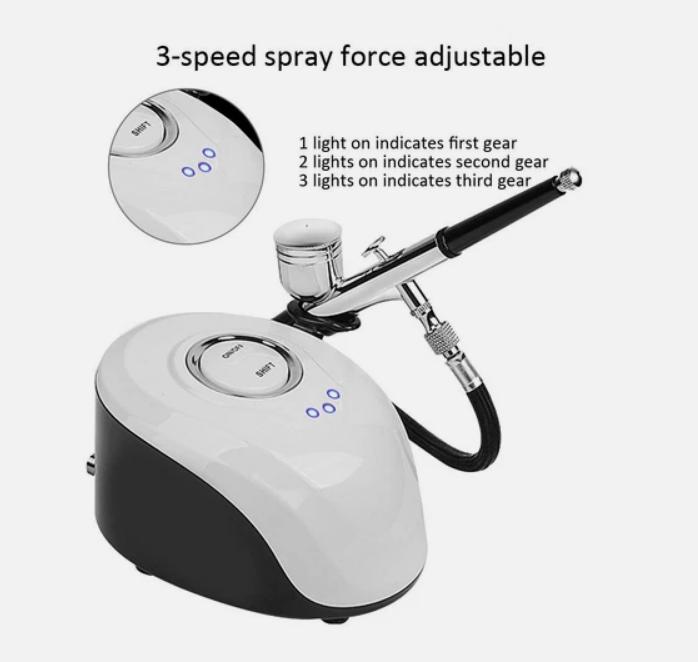 Nano Moisturizing Oxygen Sprayer Machine - 3-Speed Adjustable Facial Airbrush for Professional Skin Rejuvenation & Hydration | Home & Salon Use
