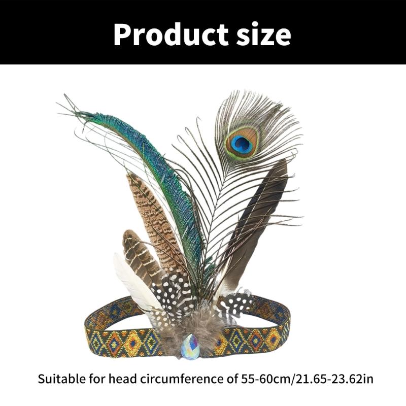 Ethnic Feather Headpiece Handmade Props For Women Men Dancers And Party Enthusiasts Lightweight And Comfortable Headwear