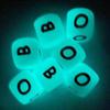 50Pcs 12mm Glow In the Dark English Alphabet Letter Beads Luminous Silicone Letters Beads for Baby Teething Chew Toy Shower Gift