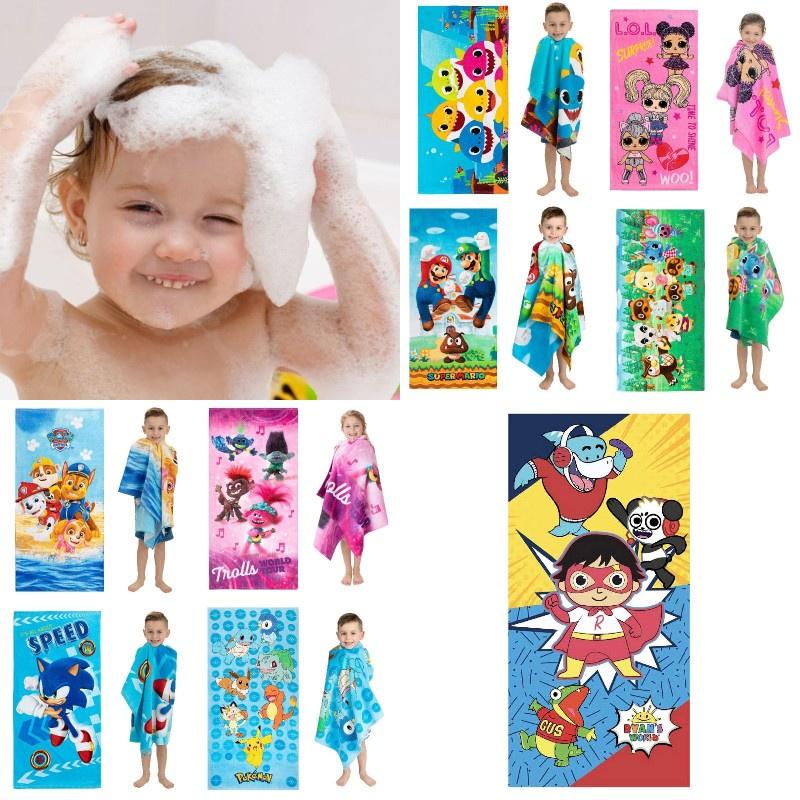 Boys Girls Pokemon Bath Towels Microfiber Beach Pool Swim Towel