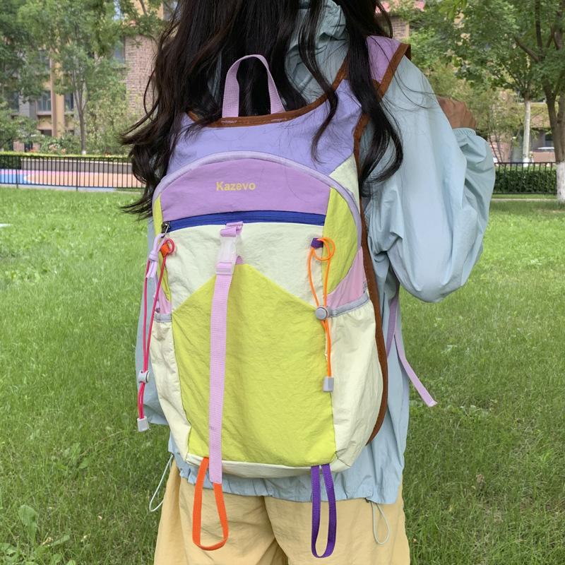 Schoolbag Dopamine Lightweight Outdoor Shoulder Travel Female Big Mountain Climbing Hiking Small Backpacking Travel Light Variable Cycling Bag Hiking