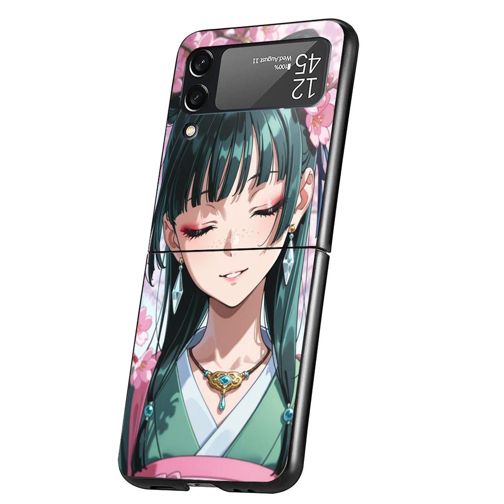 A-Apothecary D-Diaries Maomao Cover Phone Case For Samsung Galaxy Z Flip 7 6 5 4 3 5G Flip7 Flip6 Flip5 Flip4 Flip3 Black Fundas