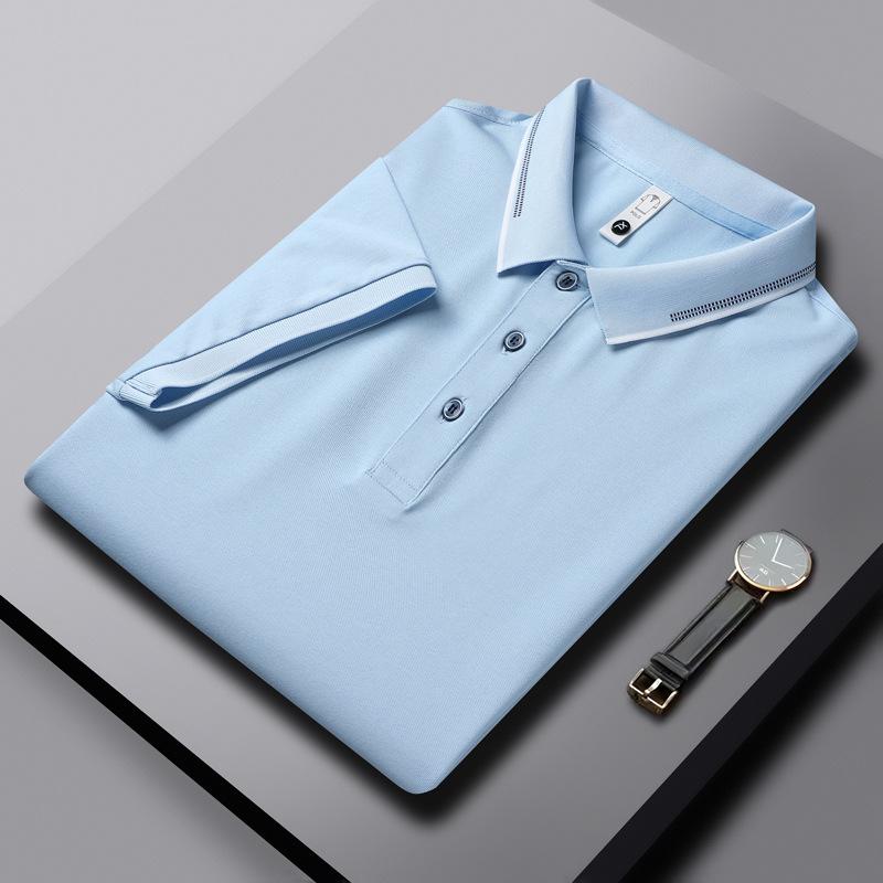 Business Short-sleeved T-shirt Men's Summer Lapel High-end Short-sleeved Polo Shirt