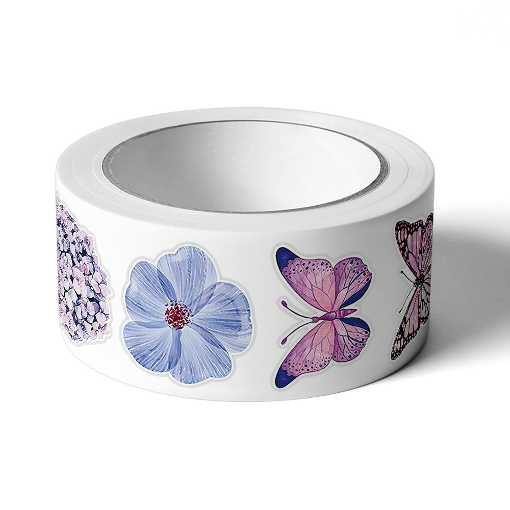 500pcs Butterfly Flower Sticker 8 Design Colorful Butterfly Decals Cute Stickers Party Decoration Scrapbook Stationery