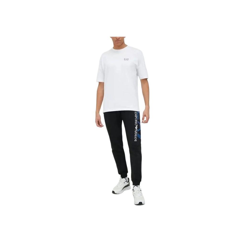 Emporio Armani SS23 Logo Letter Print Drawstring Cuffed Knit Joggers Men Bottoms Black 3RPP56-PJLSZ-1200