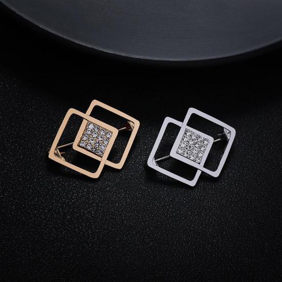 Sparkling Geometric Shape Rustproof Corrosion Resistant Stunning Visual Effect Shiny Waist Pin