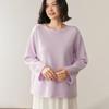 Lekasha Women's Cashmere Rolled Hem Sweater - Autumn/Winter, Twelve-Needle, Round Neck, Widened Sleeves, Loose Fit, Warm Base Layer