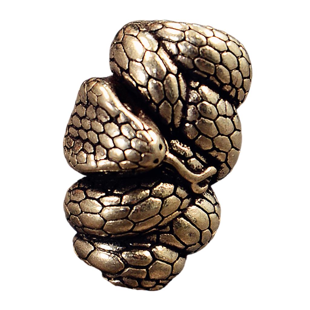 Serpent Brass Beads DIY Jewelry Making Kit Vintage Craft Accessories For Bracelets Necklaces Unisex Gift