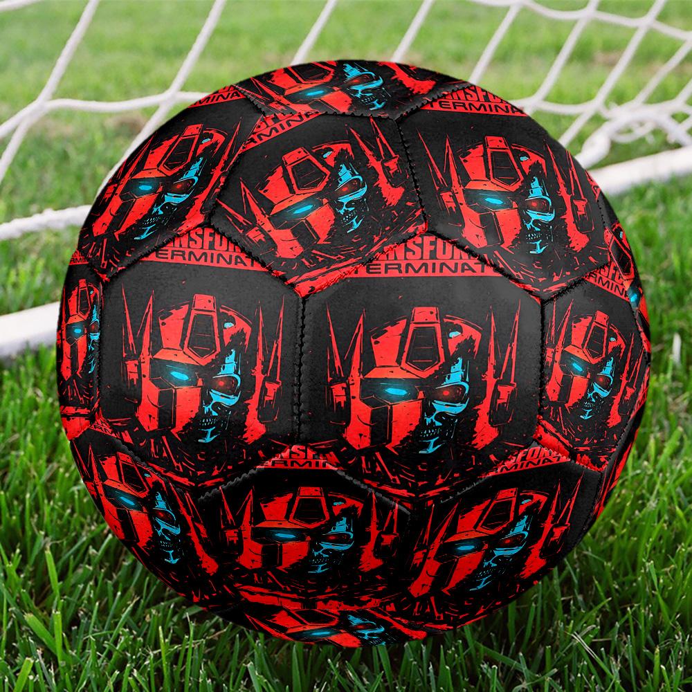 Transformers Print Size 5 Soccer Ball, Standard Match Football for Sports Game and Team Practice, Ideal Gift for Soccer Fans