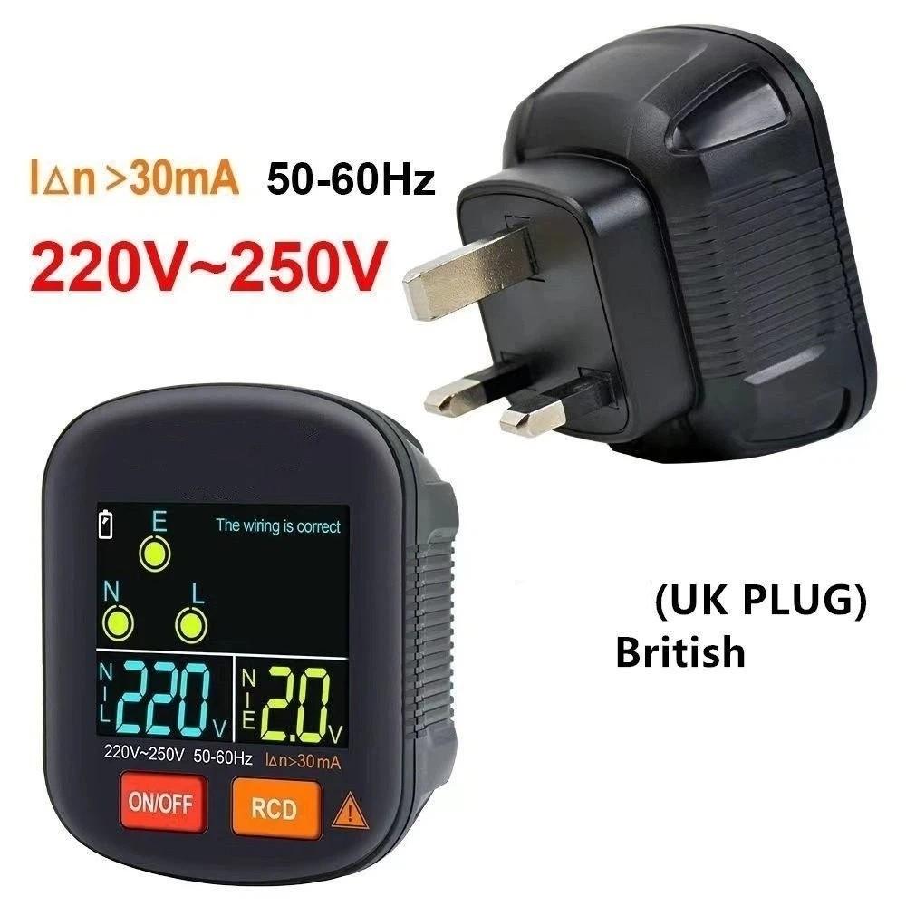 Digital Smart Socket Detector Ground Zero Line Digital Outlet Voltage Test  Electrical Testing