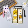 Gothic Style Skeleton Reading Card Bookmark Creative Halloween Theme Witch Acrylic Bookmark