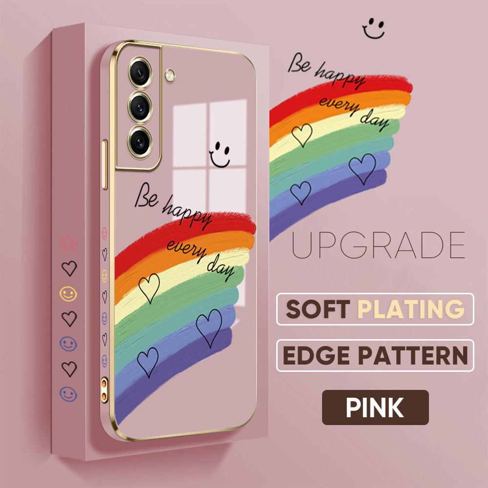 Colorful Printing Patterns Square Edge Pattern Casing Plated Phone Shell Luxury Plating Soft Phone Case for iPhone Motorola Moto OnePlus Samsung