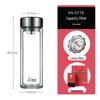 XINUO Double Wall Heat-Resistant Glass Tea Infuser Bottle with Carrying Loop