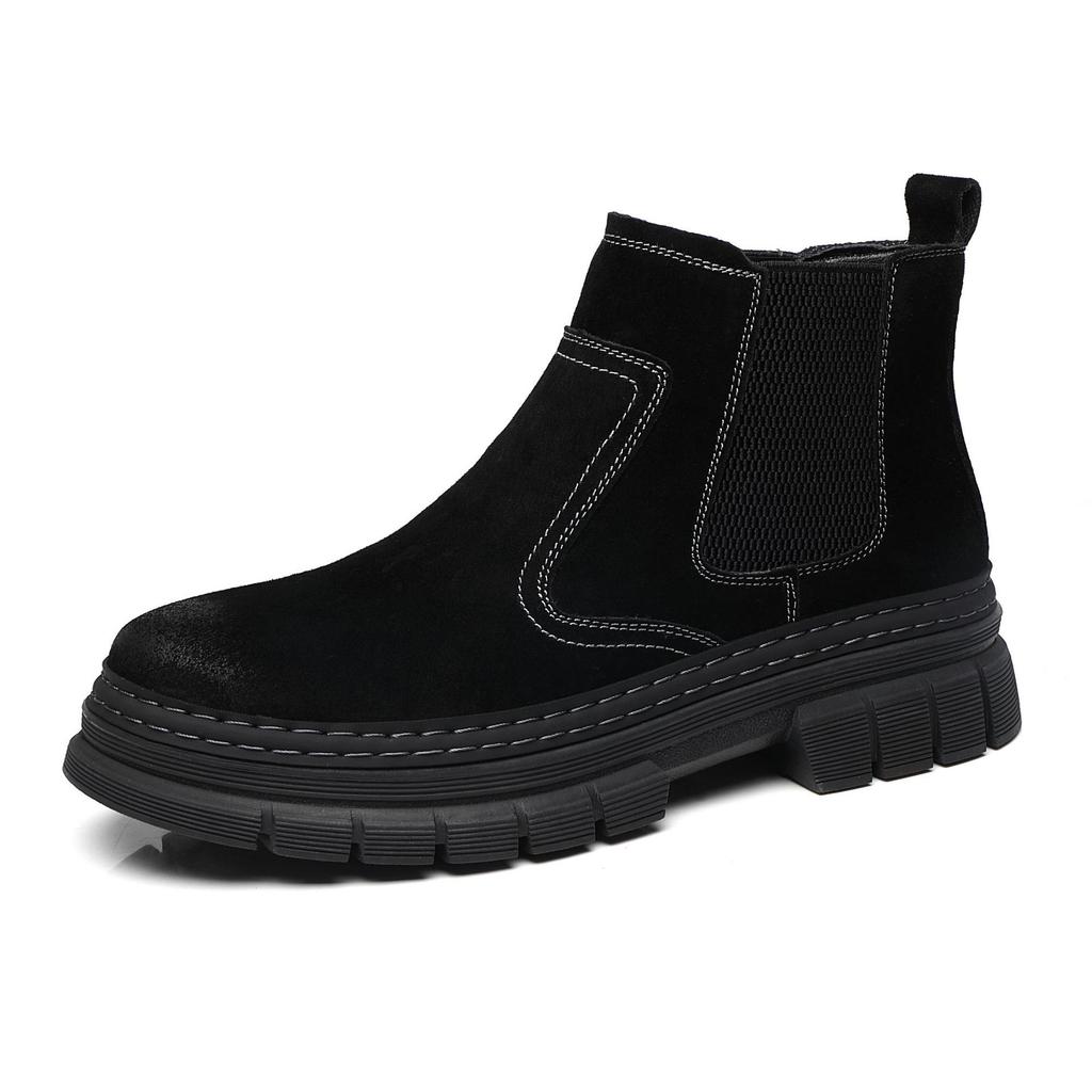 Autumn Shoes for Men Boots High Tops Genuine Leather Casual Shoes Outdoor Fashion Ankle Boots