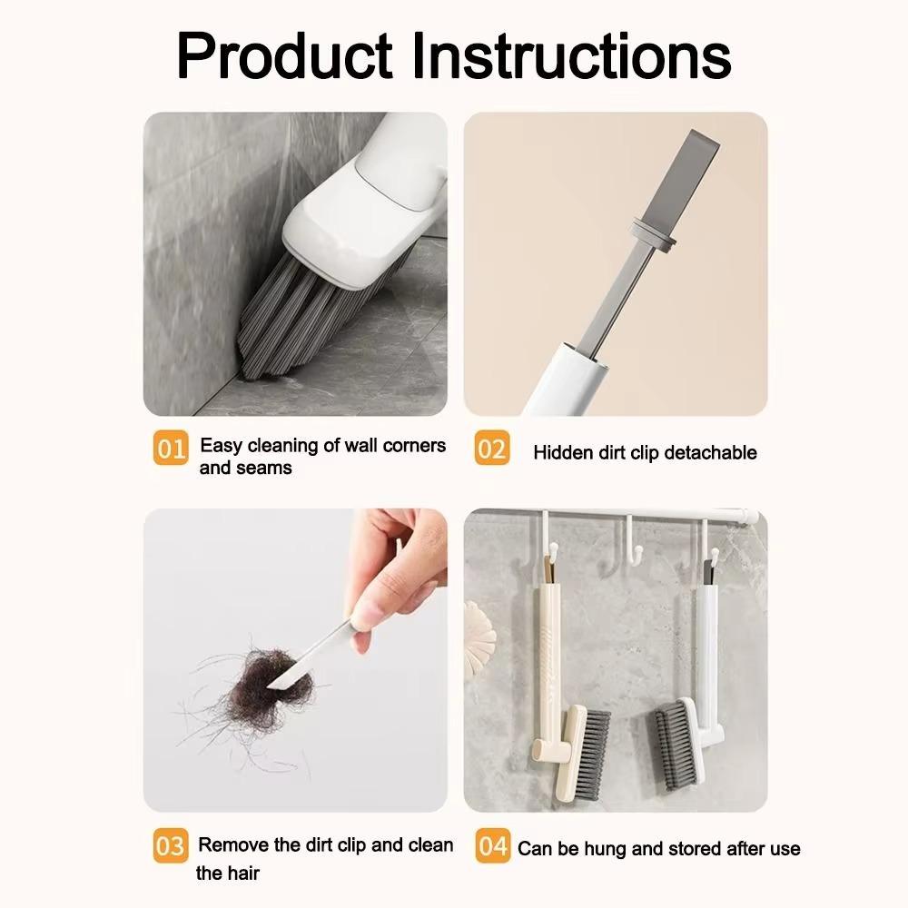 2Pcs Rotatable Crevice Cleaning Brush Hanging Toilet Floor Scrubber Creativity Gap Brush  Window