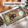 Valentine Love Theme Crystal Velvet Rug Personalized Custom Name Text Soft Floor Mat Home Decor