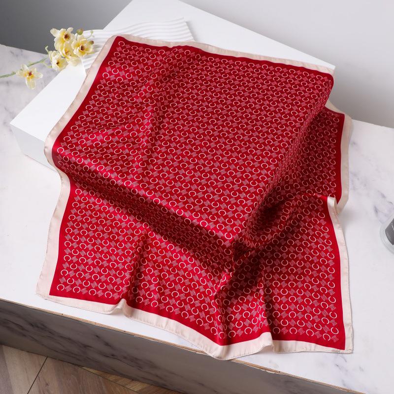 Silk Women's Square Scarf - Chinese Style Headscarf for Spring, Summer, Autumn - Neck Protection & Warmer - Elegant Thin Mom Style