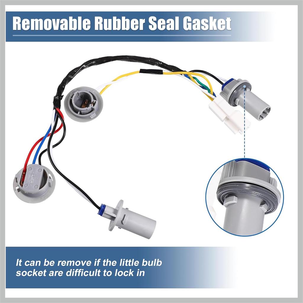 Tail Lamp Holder and Wiring Harness 92450-3Q000 for Hyundai Sonata Sedan Rear Tail Light Lamp Wiring Harness Socket Holder and Wire on Rear Exterior