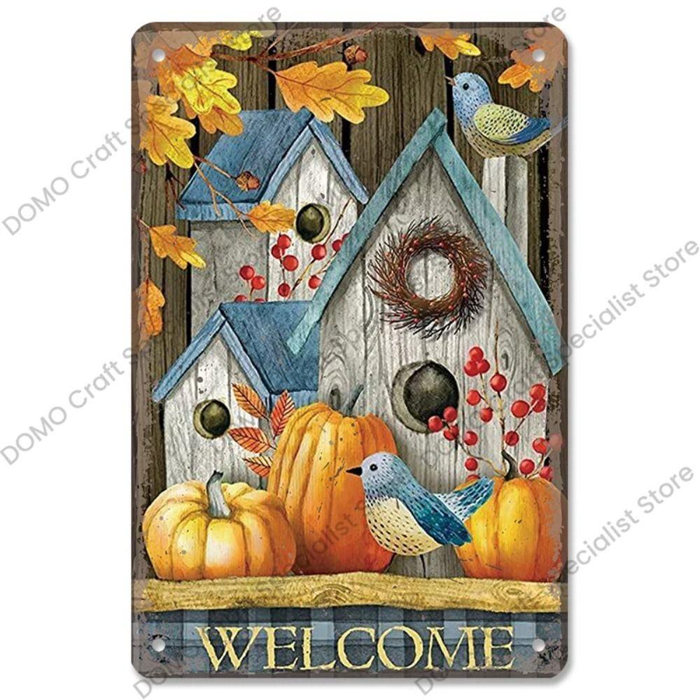 Artistic Metal Wall Sign, Halloween Christmas Decor