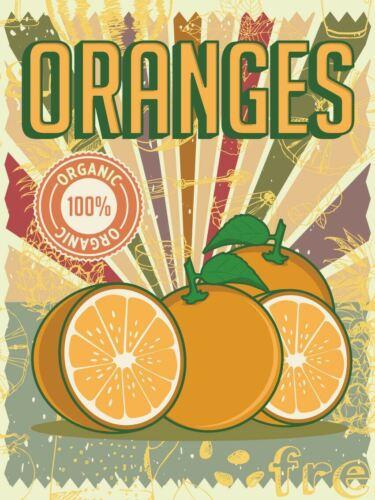 Oranges Vintage Retro Metal SignAluminum 20x30cm（7.8x11.8inch）